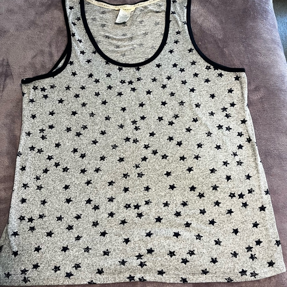 Lucky Brand Star Patterned Tank Top - women’s LARGE -
